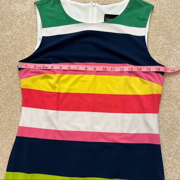 Frank Lyman Design Sleeveless Dress Womens 8 Multicolor Stripes Lined - Picture 6 of 6